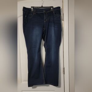 Dark Blue Slim Bootcut Jeans